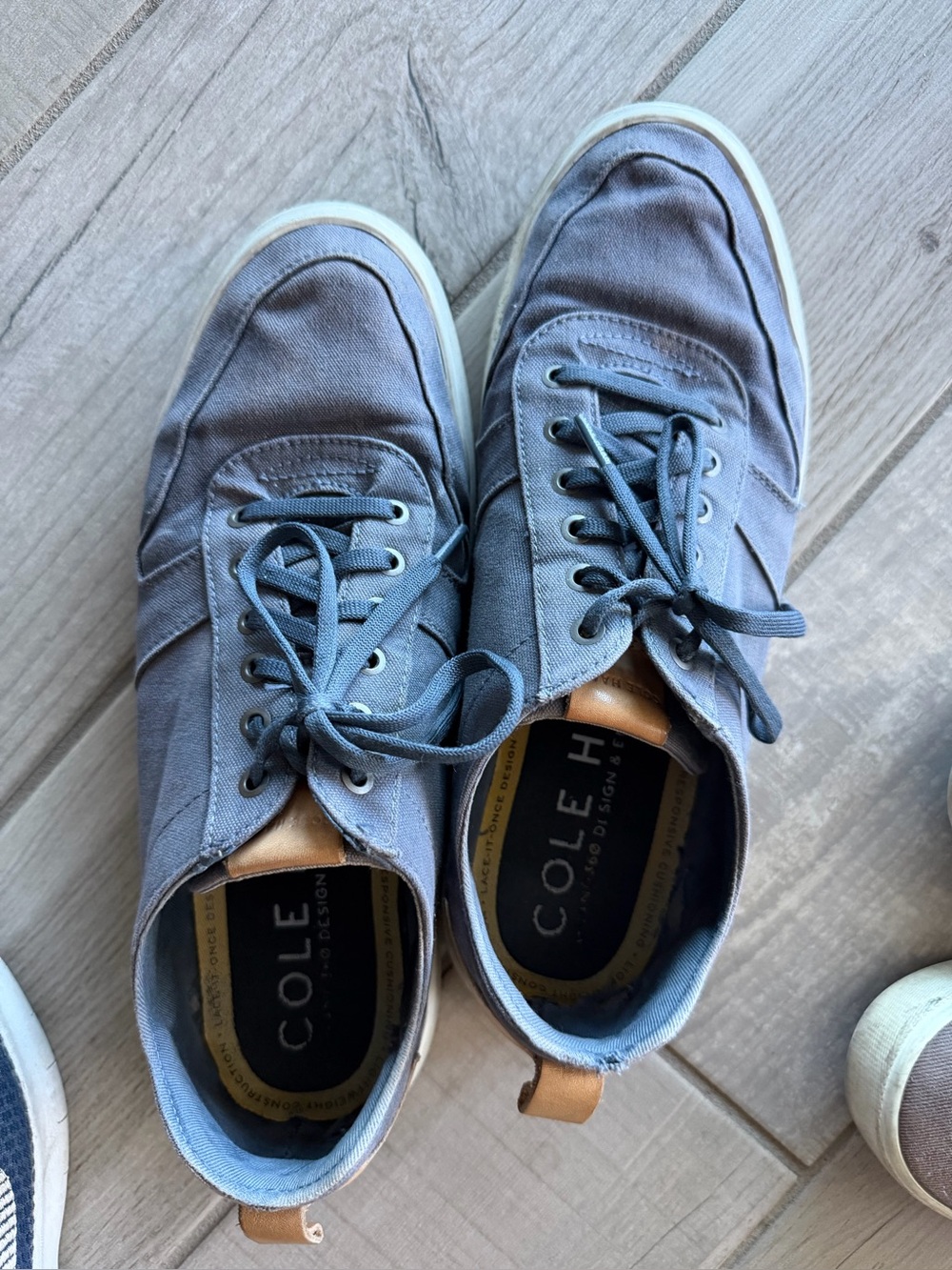 Cole Haan mens Canvas boat style shoes